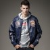 NETERO Men's Fake Leather Jacket Embroidery Fashion Jacket