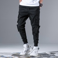 NETERO Men's Cargo Pants With Pockets Cotton Elastic Waist Casual Pants
