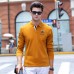 NETERO Men's Polo Shirt Long Sleeve Embroidery Cotton Autumn Winter 